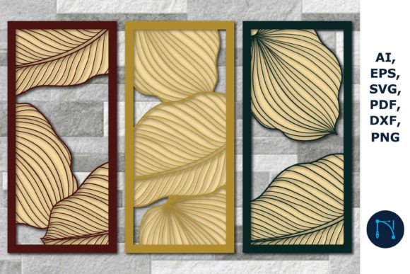 3D Monstera Panels Wall Art Decor Bundle