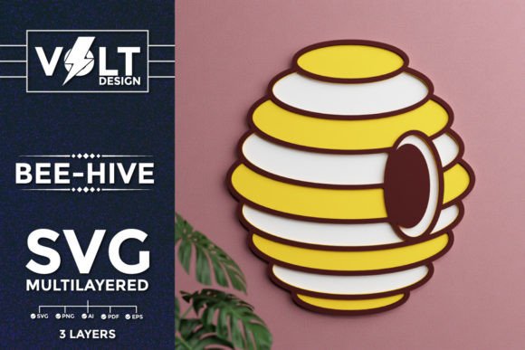 Bee-Hive Hexagon 3d Multilayered SVG: A Creative Design Asset