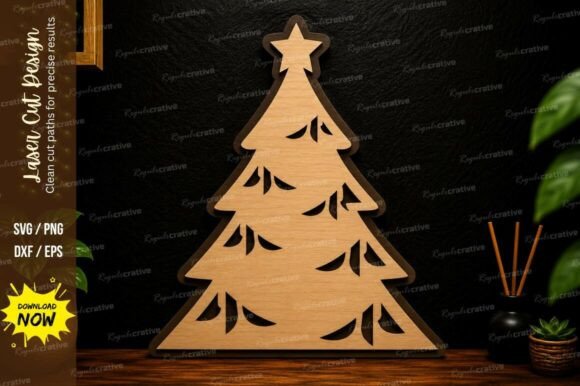 Create with Our Minimal Christmas Tree Laser Cut SVG