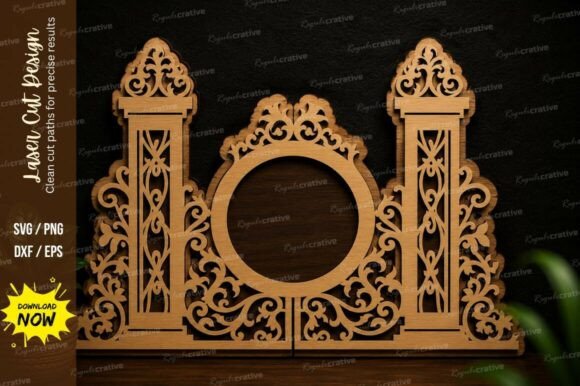 Decorative Palace Frame Laser Cut Svg