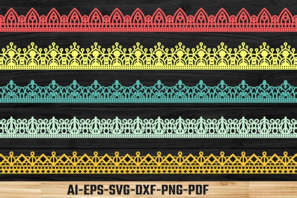 Elegant Laser Lace Border Die Cuts Bundle SVG