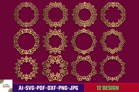 Elegant Mirror Frame SVG Bundle for Laser Cut Photo Frames
