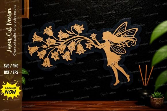 Fairy Blossom Branch Laser Cut Svg