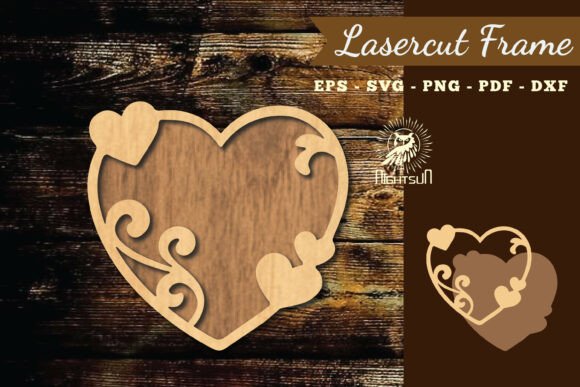 Floral Heart Lasercut Frame SVG 2