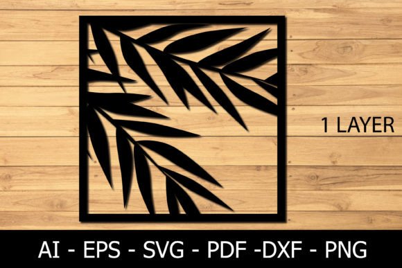 Laser Cut Tree Leaf Decor Wall Art SVG