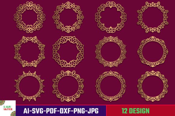 Mirror Frame SVG Bundle: 12 Elegant Photo Frame Designs