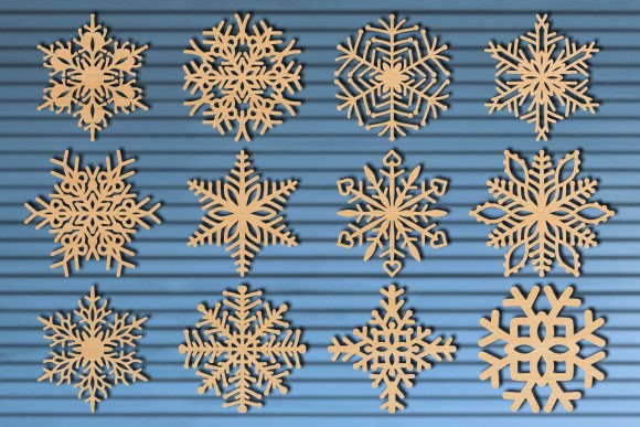 Snowflakes Laser Cut SVG Design for Winter Projects