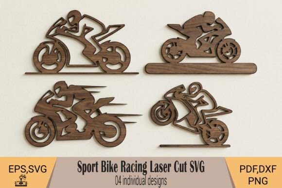 Sport Bike Racing Laser Cut SVG